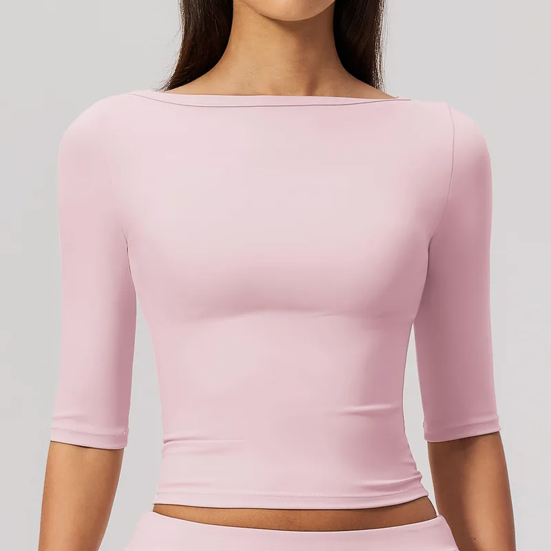 Women's Running Yoga Workout Performance Top Brushed Fitted
